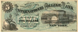 International College Bank - NY-1020-5A - College Currency